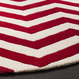 Chatham Cht715  Hand Tufted 100% Wool Pile Rug Red / Ivory