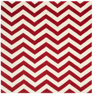 Chatham Cht715  Hand Tufted 100% Wool Pile Rug Red / Ivory