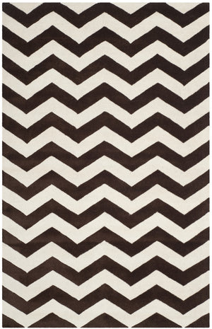 Chatham Cht715  Hand Tufted 100% Wool Pile Rug Brown / Ivory