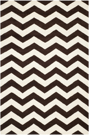 Chatham Cht715  Hand Tufted 100% Wool Pile Rug Brown / Ivory