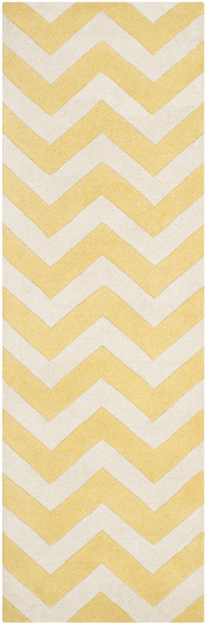 Chatham Cht715  Hand Tufted 100% Wool Pile Rug Light Gold / Ivory