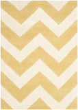 Chatham Cht715  Hand Tufted 100% Wool Pile Rug Light Gold / Ivory