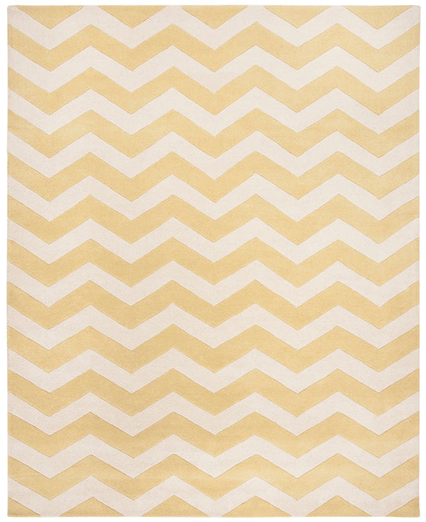 Chatham Cht715  Hand Tufted 100% Wool Pile Rug Light Gold / Ivory