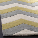 Chatham Cht715  Hand Tufted 100% Wool Pile Rug Grey / Gold