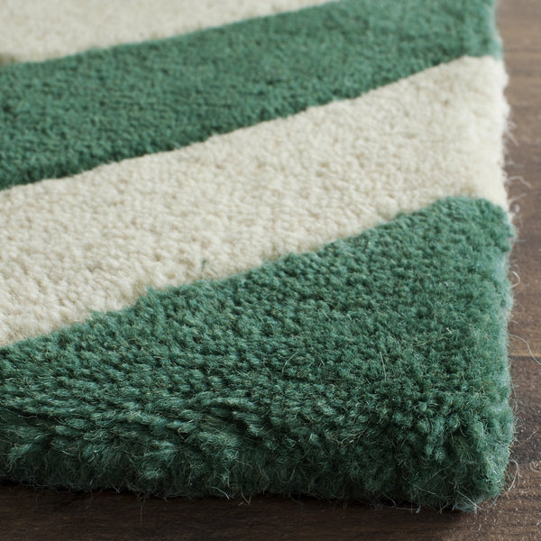 Chatham Cht715  Hand Tufted 100% Wool Pile Rug Teal / Ivory