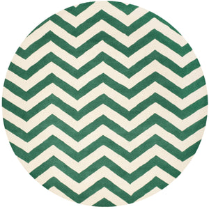 Chatham Cht715  Hand Tufted 100% Wool Pile Rug Teal / Ivory