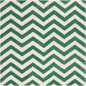 Chatham Cht715  Hand Tufted 100% Wool Pile Rug Teal / Ivory