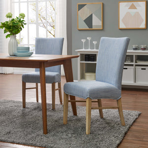Milton Fabric Chair Set of 2 - Classic Parsons Style Accent Chairs for Dining Room Decor