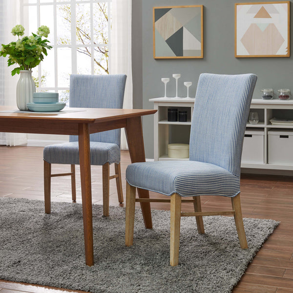 Milton Fabric Chair Set of 2 - Classic Parsons Style Accent Chairs for Dining Room Decor