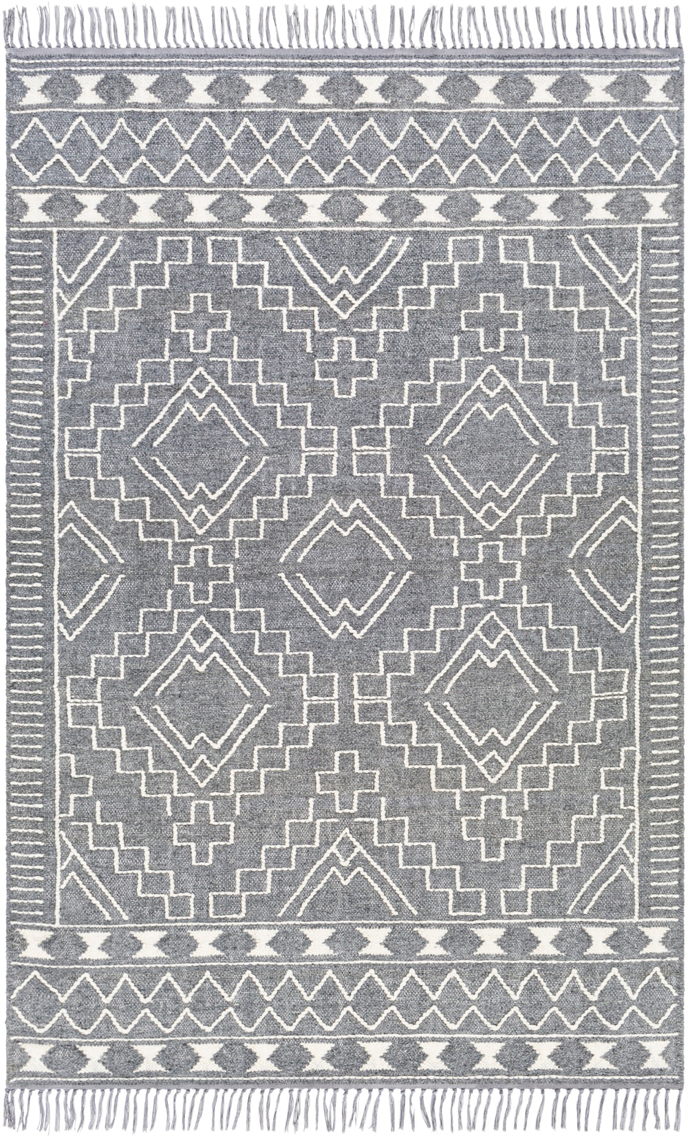 Cheyenne CHY-2302 Global Wool, Polyester Rug CHY2302-810 Charcoal, Cream 60% Wool, 40% Polyester 8' x 10'