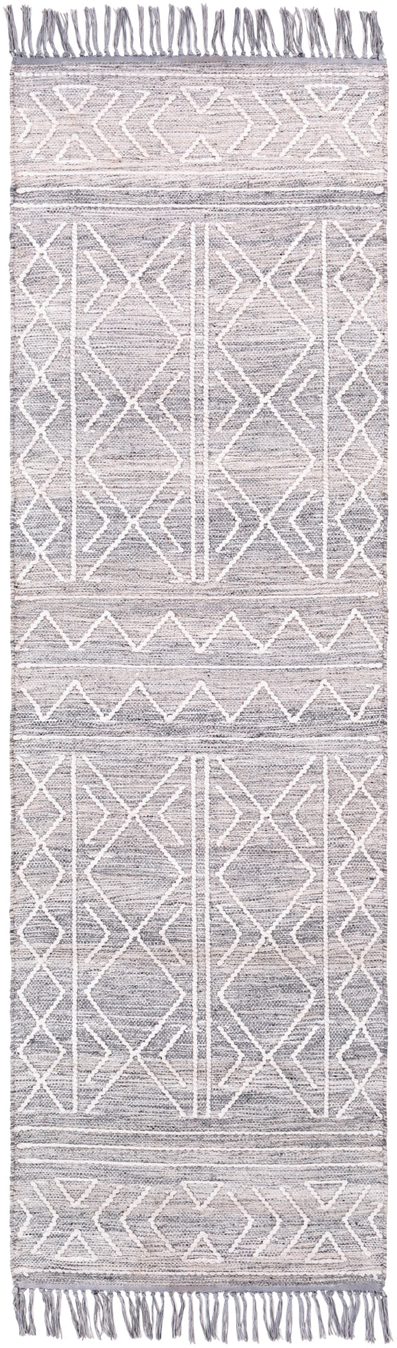 Cheyenne CHY-2304 Global Wool, Polyester Rug CHY2304-268 Ivory, Charcoal, Cream, White 60% Wool, 40% Polyester 2'6" x 8'