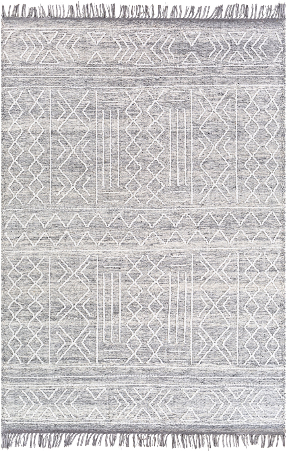 Cheyenne CHY-2304 Global Wool, Polyester Rug CHY2304-810 Ivory, Charcoal, Cream, White 60% Wool, 40% Polyester 8' x 10'