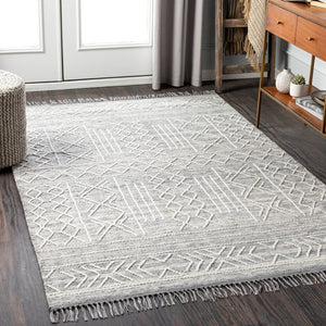 Cheyenne CHY-2304 Global Wool, Polyester Rug CHY2304-810 Ivory, Charcoal, Cream, White 60% Wool, 40% Polyester 8' x 10'