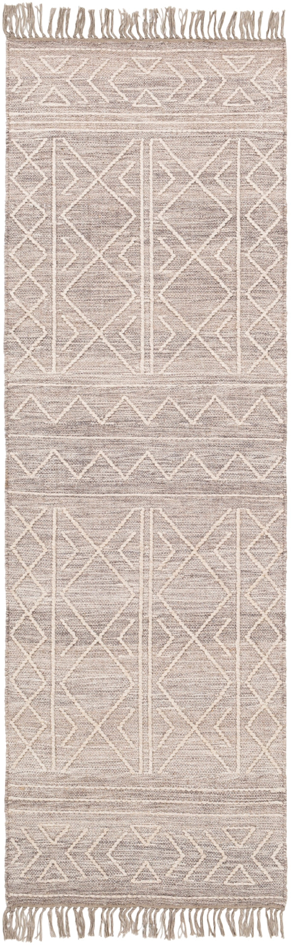 Cheyenne CHY-2305 Global Wool, Polyester Rug CHY2305-268 Dark Brown, Khaki, White 60% Wool, 40% Polyester 2'6" x 8'