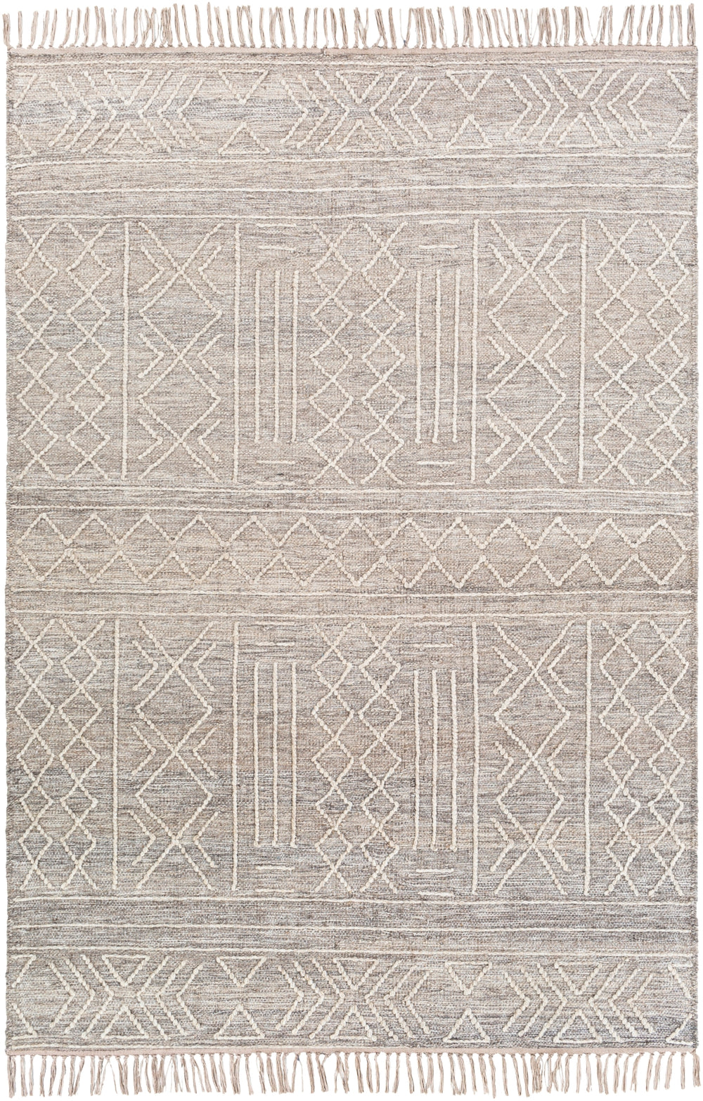Cheyenne CHY-2305 Global Wool, Polyester Rug CHY2305-810 Dark Brown, Khaki, White 60% Wool, 40% Polyester 8' x 10'