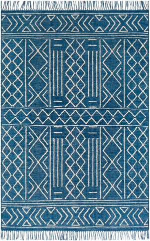 Cheyenne CHY-2306 Global Wool, Polyester Rug CHY2306-810 Dark Blue, Cream, White 60% Wool, 40% Polyester 8' x 10'