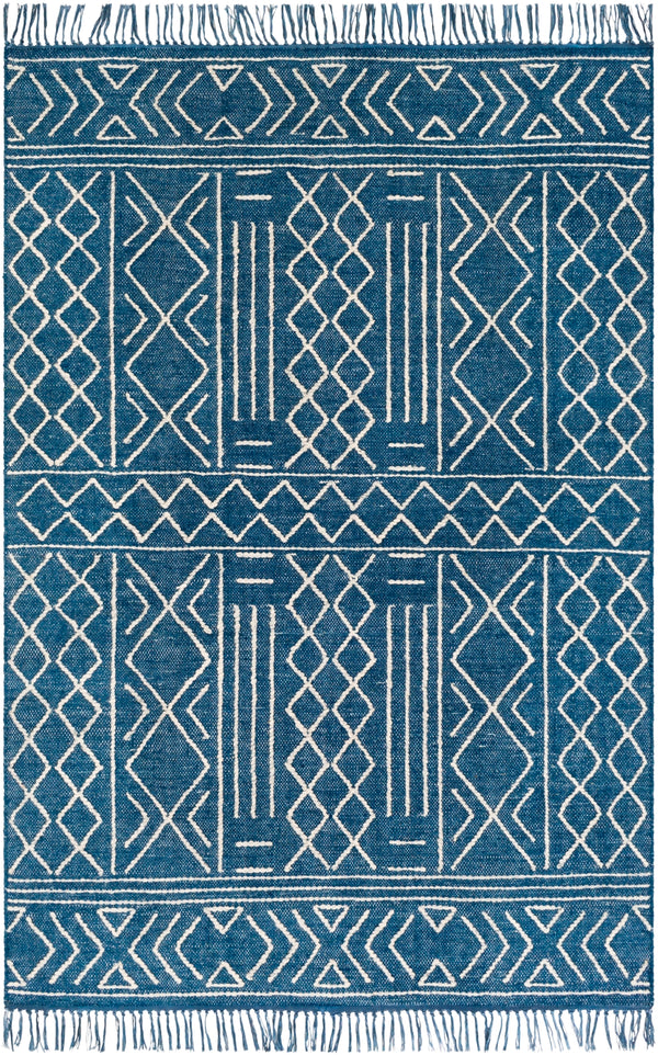 Cheyenne CHY-2306 Global Wool, Polyester Rug CHY2306-810 Dark Blue, Cream, White 60% Wool, 40% Polyester 8' x 10'