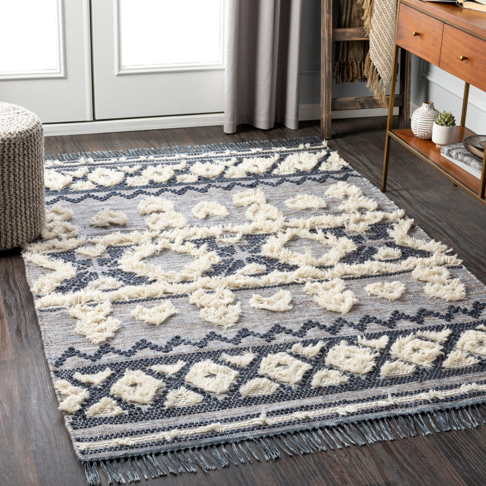 Cheyenne CHY-2307 Global Wool, Polyester Rug CHY2307-810 Navy, Denim, Sky Blue, Camel, Cream 60% Wool, 40% Polyester 8' x 10'