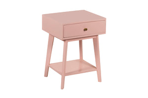 Porter Designs Capri Solid Wood Modern Nightstand Pink 04-108-04-6845