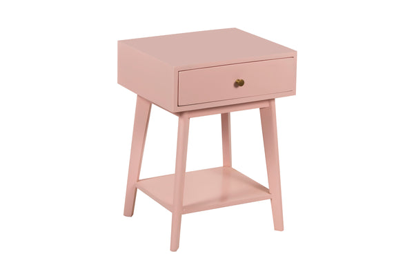 Porter Designs Capri Solid Wood Modern Nightstand Pink 04-108-04-6845