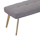 VIG Furniture Modrest Cici - Contemporary Grey & Antique Brass Bench VGGAGA-8635BE-GRY-B