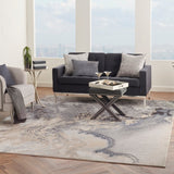 Nourison Maxell MAE08 Modern Machine Made Power-loomed Indoor only Area Rug Grey 9' x 12' 99446819550