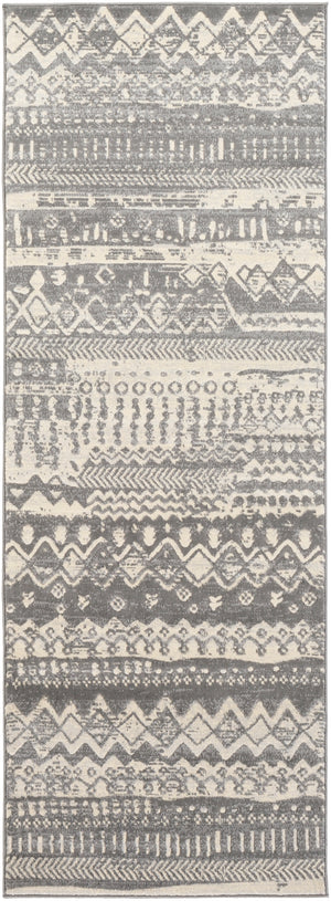 City CIT-2362 Global Polypropylene Rug CIT2362-2773 Taupe, Light Gray, Beige 100% Polypropylene 2'7" x 7'3"