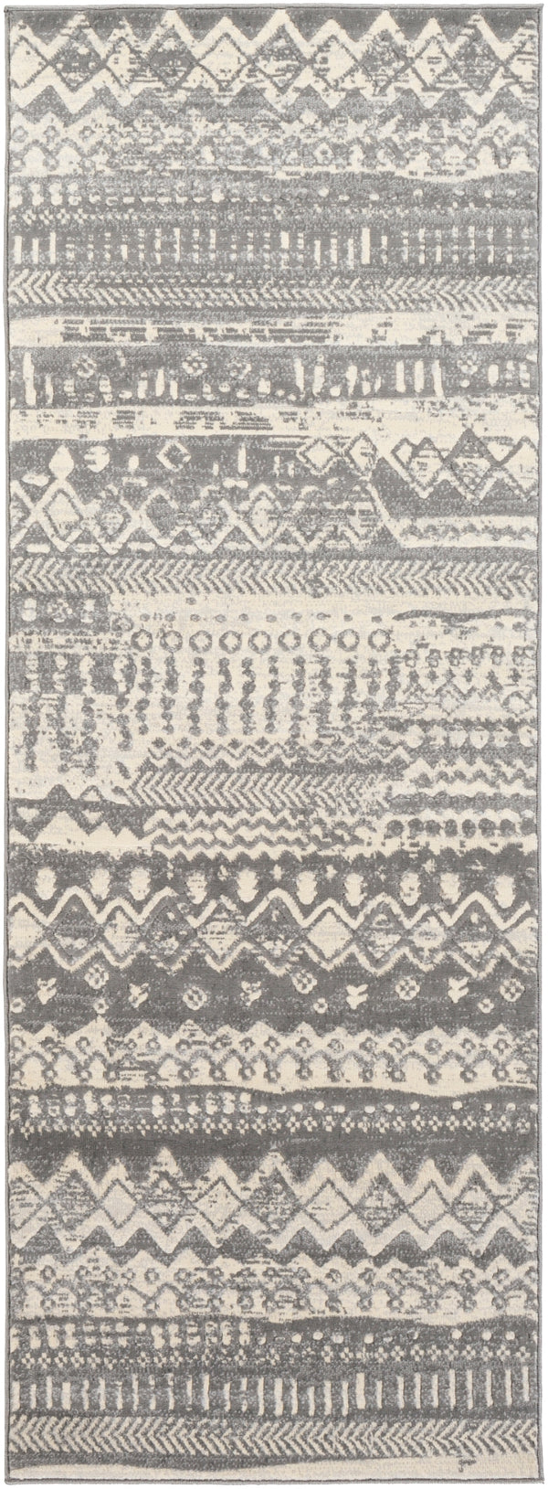 City CIT-2362 Global Polypropylene Rug CIT2362-2773 Taupe, Light Gray, Beige 100% Polypropylene 2'7" x 7'3"