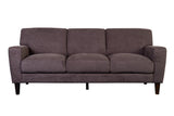 Porter Designs Evan Soft Textured Microfiber Contemporary Sofa Brown 01-195-01-8130