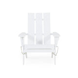 Zuma Outdoor Acacia Wood Foldable Adirondack Chair, White