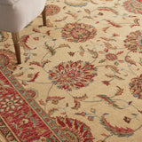 Nourison Living Treasures LI04 Persian Machine Made Loomed Indoor only Area Rug Ivory/Red 5'6" x 8'3" 99446672629