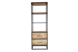 Porter Designs Delancy Solid Wood Industrial Bookcase Brown 09-116-28-3264