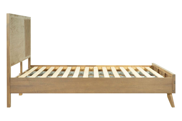 VIG Furniture Modrest Claire - Contemporary Natural Light Mocha Acacia Bed VGWDWIN-USQB-BED