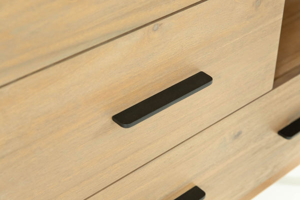 VIG Furniture Modrest Claire - Contemporary Natural Light Mocha Acacia Chest VGWDWIN-TB04D01-CHEST