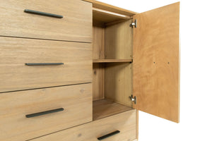 VIG Furniture Modrest Claire - Contemporary Natural Light Mocha Acacia Chest VGWDWIN-TB04D01-CHEST