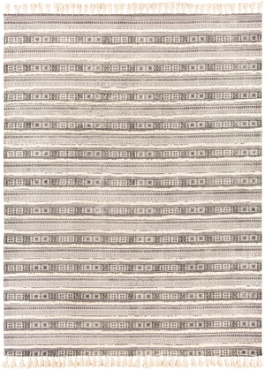 Calisa CLC-2302 Global Cotton Rug CLC2302-810 Black, Cream 100% Cotton 8' x 10'