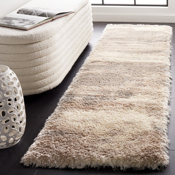 Safavieh Cloud Shag 108 Shag Power Loomed Rug Ivory / Grey CLD108A-9