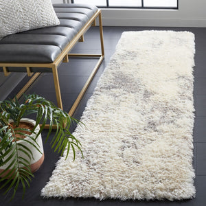 Safavieh Cloud Shag 110 Shag Power Loomed Rug Ivory / Grey CLD110A-9