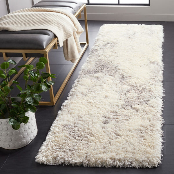 Safavieh Cloud Shag 110 Shag Power Loomed Rug Ivory / Grey CLD110A-9