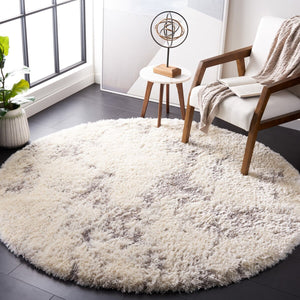 Safavieh Cloud Shag 110 Shag Power Loomed Rug Ivory / Grey CLD110A-9