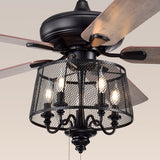 Safavieh Jonie Ceiling Light Fan in Ashwood/Brown CLF1002A