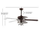 Safavieh Sensa Ceiling Light Fan in Red Walnut/Dark Cheery CLF1004A