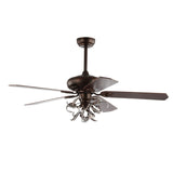 Safavieh Sensa Ceiling Light Fan in Red Walnut/Dark Cheery CLF1004A