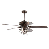 Safavieh Sensa Ceiling Light Fan in Red Walnut/Dark Cheery CLF1004A