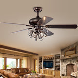 Safavieh Sensa Ceiling Light Fan in Red Walnut/Dark Cheery CLF1004A