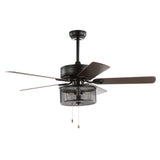 Safavieh Fredrik Ceiling Light Fan in Ashwood/Brown CLF1005A