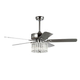 Safavieh Dresher Ceiling Light Fan in Silver/White Maple CLF1006A