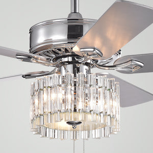 Safavieh Dresher Ceiling Light Fan in Silver/White Maple CLF1006A