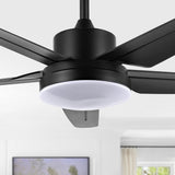 Safavieh Melesa, Led Light, 52 Inch, Black, Iron Ceiling Fan Black  CLF1027A