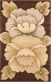 Nourison Tropics TS09 Floral Handmade Tufted Indoor Area Rug Brown 3'6" x 5'6" 99446544995